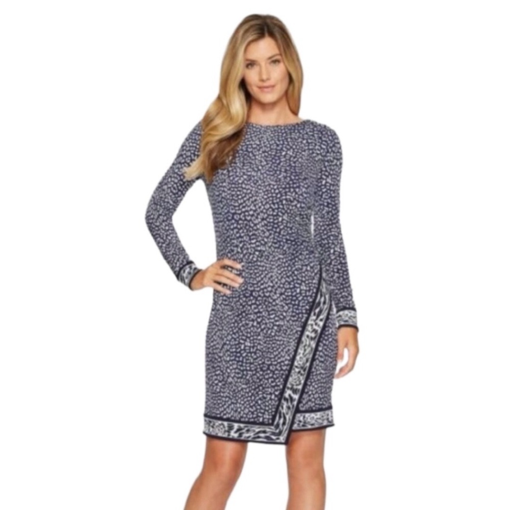 MICHAEL KORS Cheetah Faux Wrap Dress